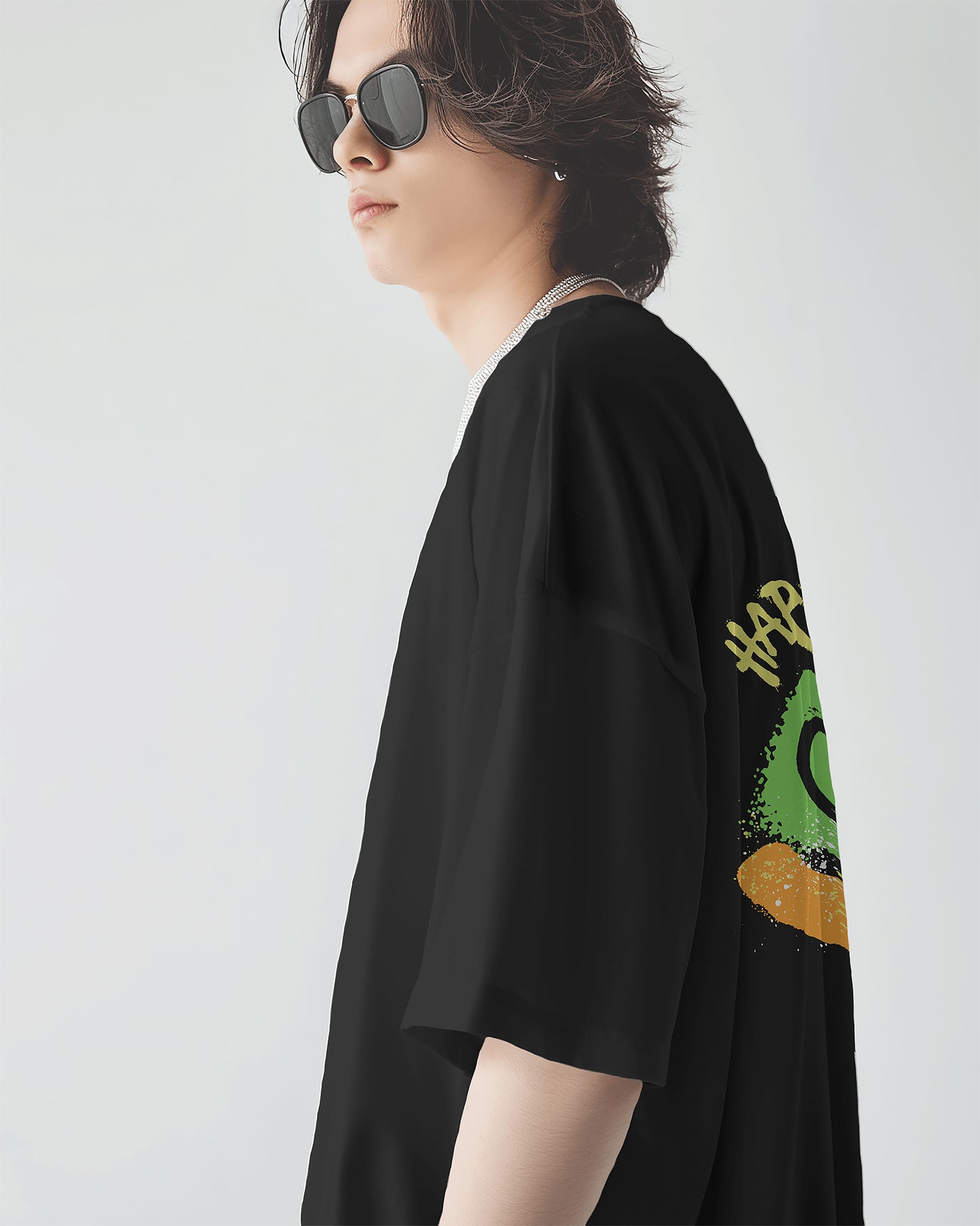 Graffiti Happy Smiley T-Shirt β Urban Streetwear Vibes π¨π - The Baggy Vibe