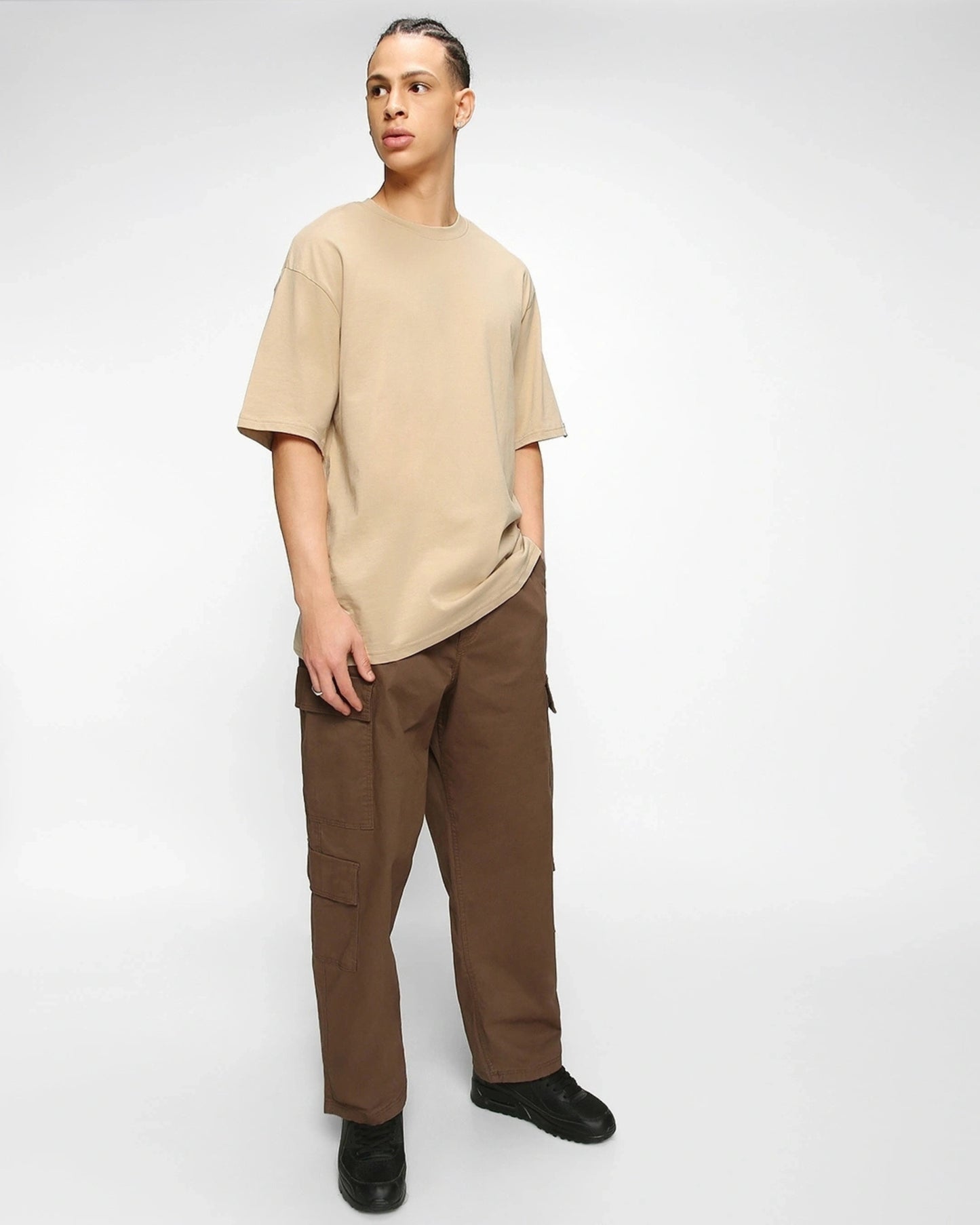 Beige Oversized T-Shirt – 220 GSM