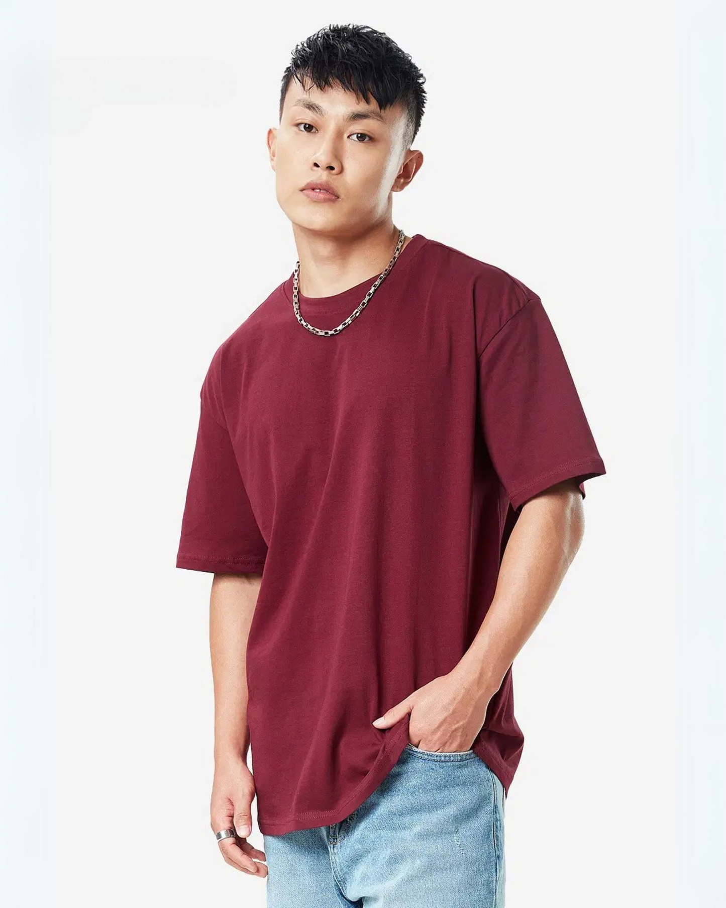 Maroon Oversized T-Shirt – Bold and Balanced