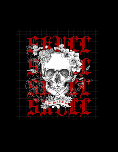 Skull & Bloom Oversized Tee - The Baggy Vibe